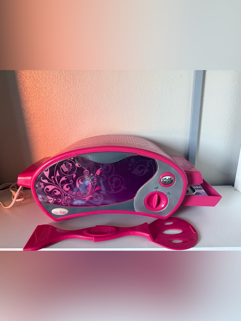 Pink Kids Toy Oven with Utensil